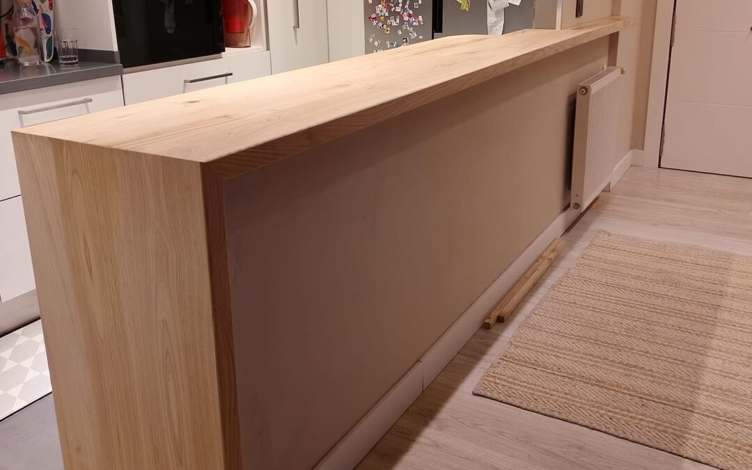 Barra de Cocina en Castaño Macizo