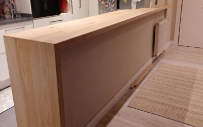 Barra de Cocina en Castaño Macizo